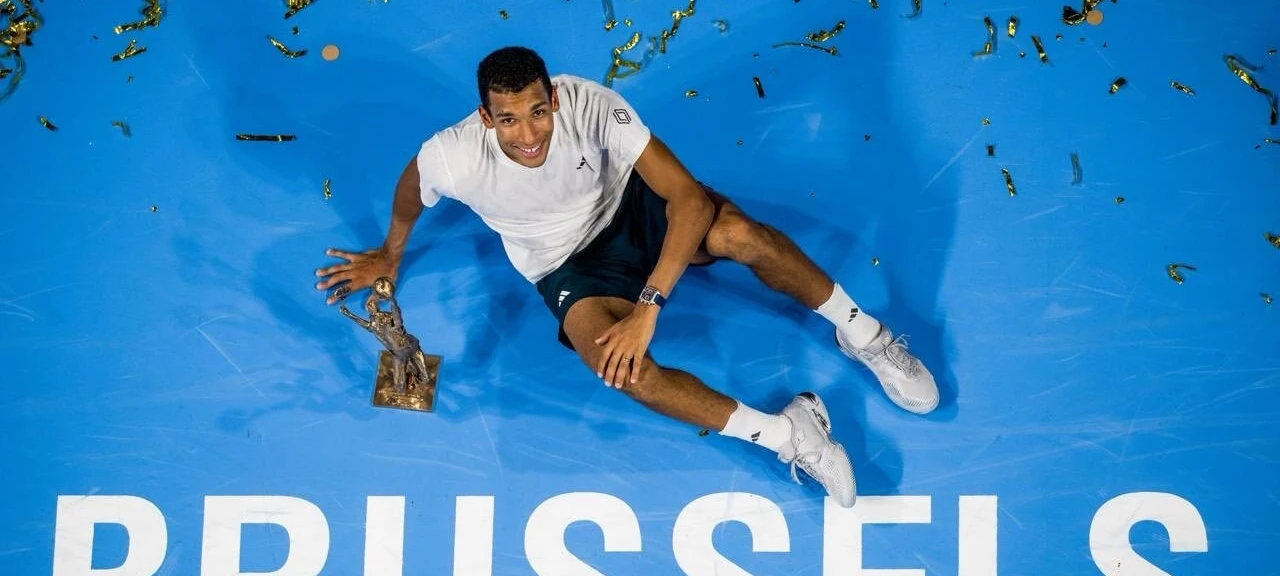 Auger-Aliassime Ties Raonic Record with Title in Brussels