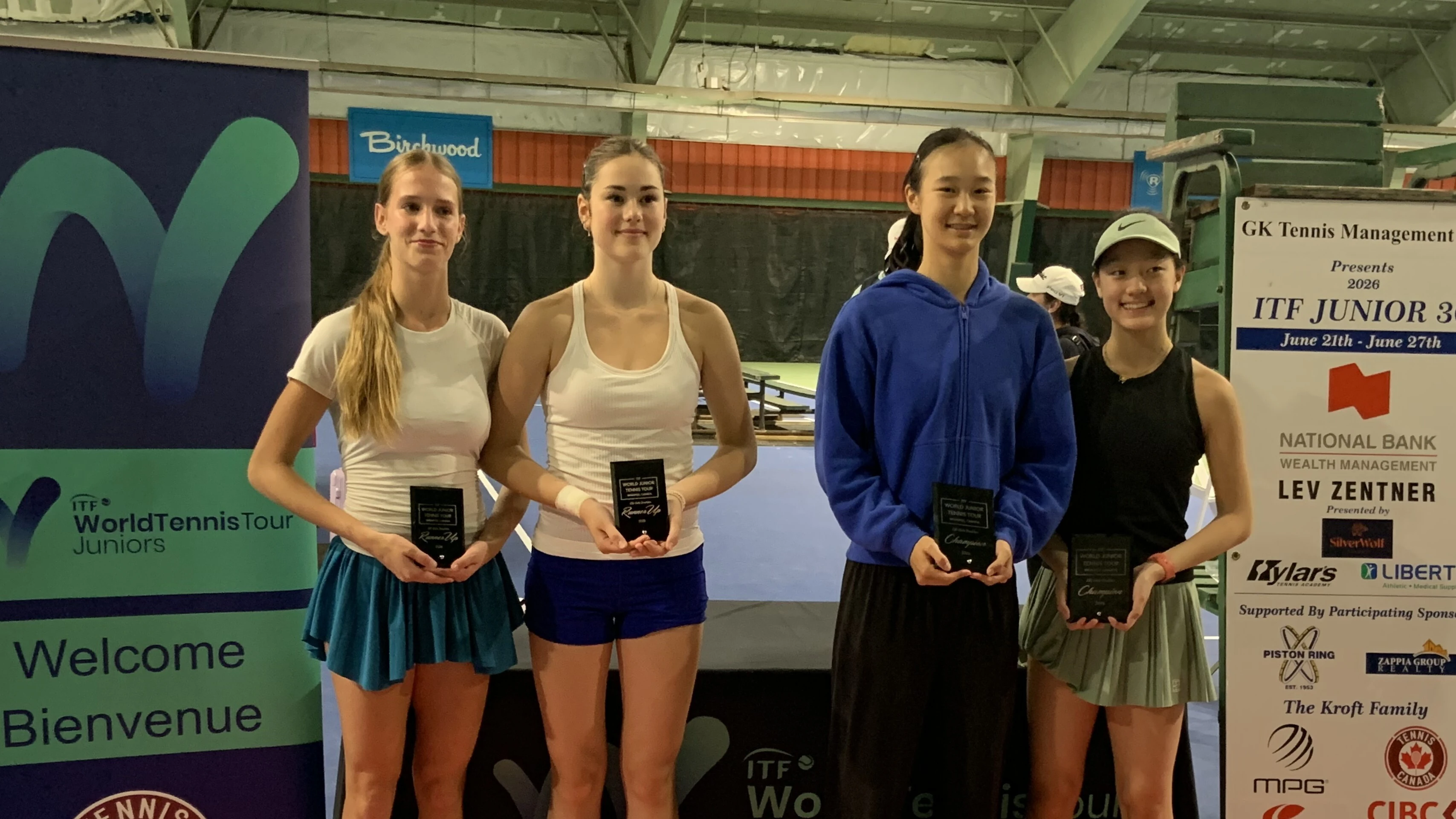 2026 Winnipeg J30 girls doubles champions