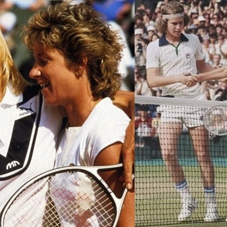 Montage Navratilova Evert Mc Enroe et Connors Panoramic Fox Photos Hulton Archives