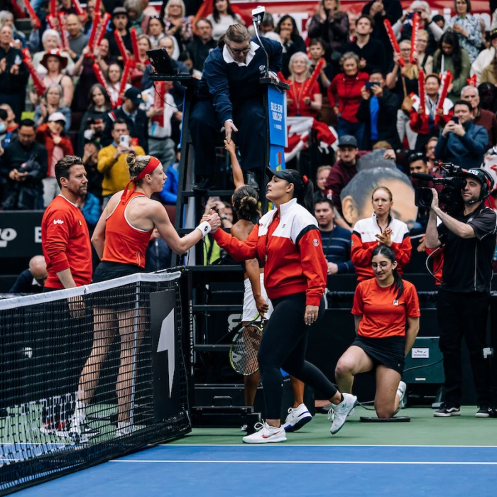 Andreescu Lends Her Support to Team Canada at Billie Jean King Cup